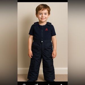 Snozu Insulated Kids Snow Bib Overalls • Size 6 • Navy/Black